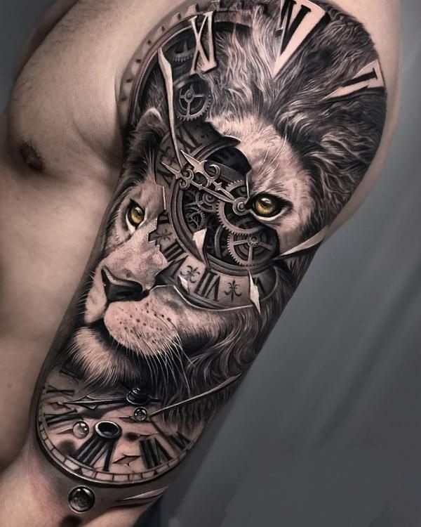 Steampunk Lion Tattoo