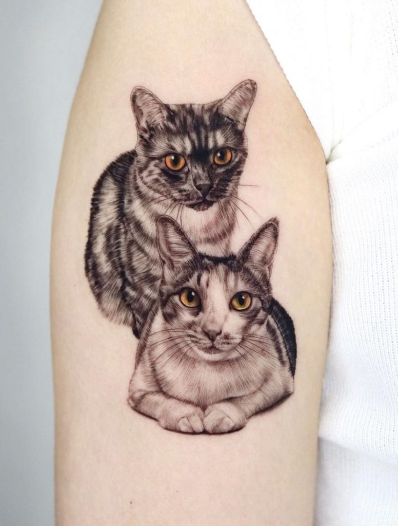 Cat Portrait Tattoo