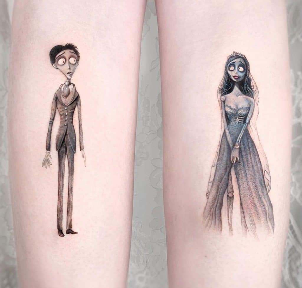 Corpse Bride Couple Tattoos