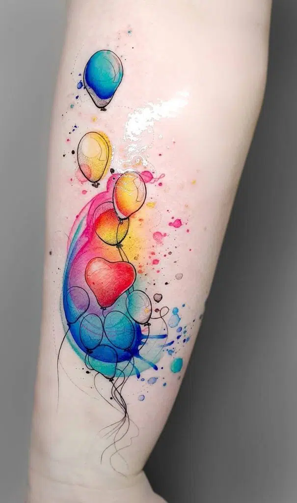 Akvarell Kutya Mancs Tetoválás