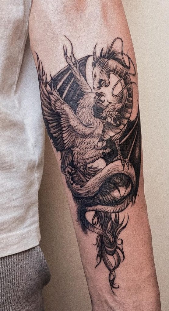 Dragon and Phoenix Tattoo