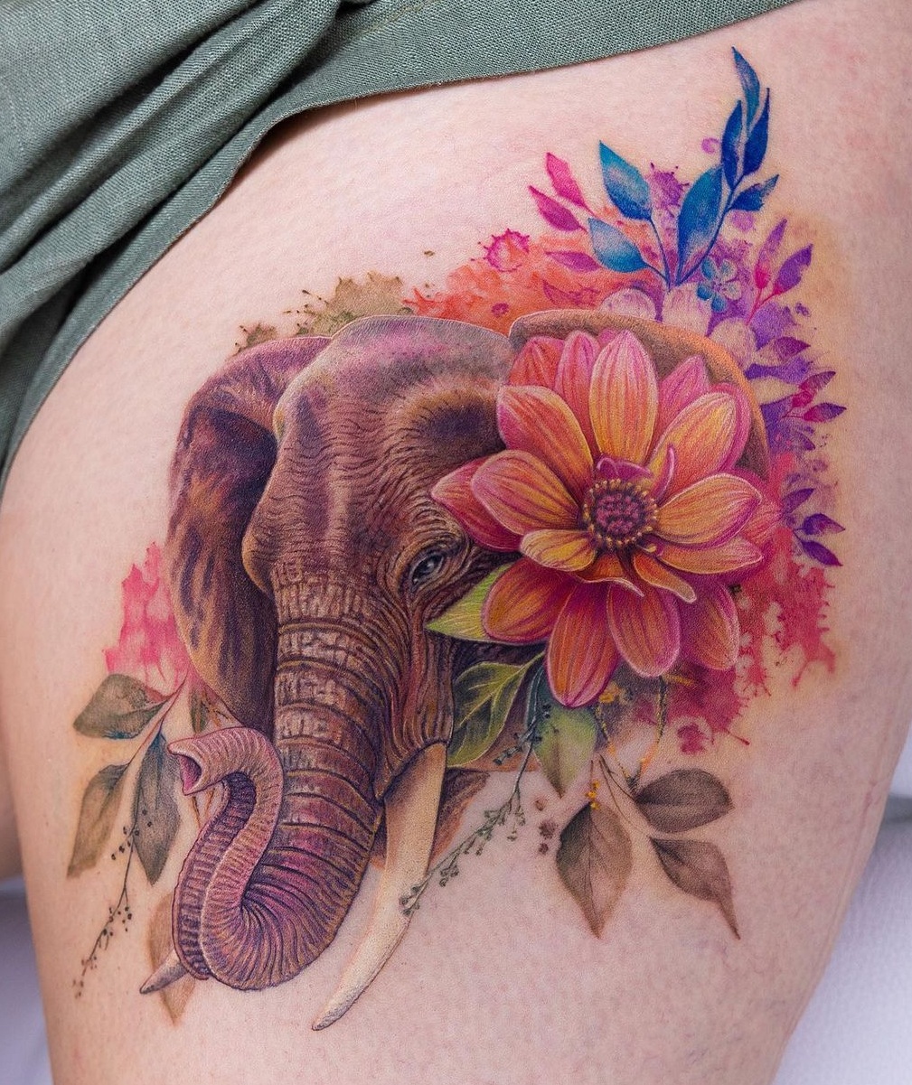 6x Designs Hamsa Hand Sun, Moon, Elephant, Roses Temporary Tattoos Sticker  Women | eBay
