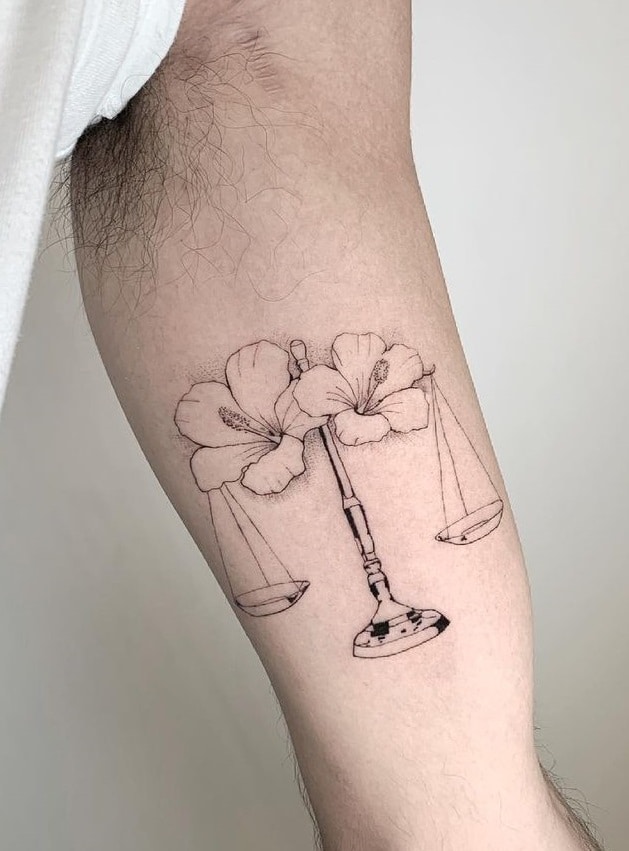 Hibiscus Tattoo For Men
