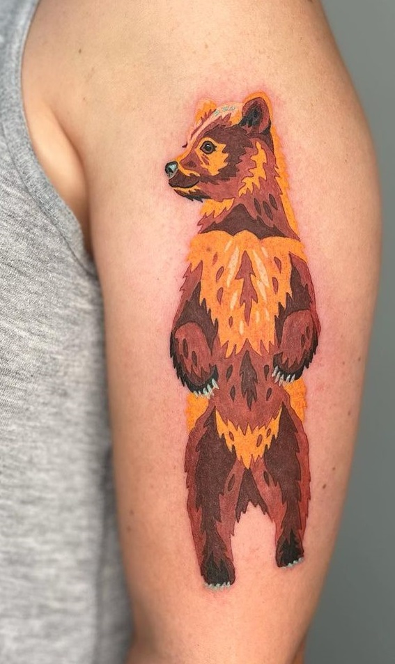Illustrative Bear Tattoo