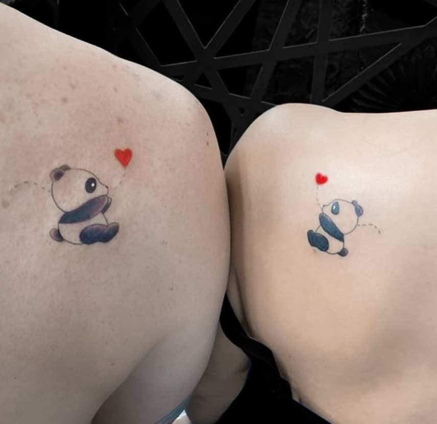 Matching Panda Tattoos