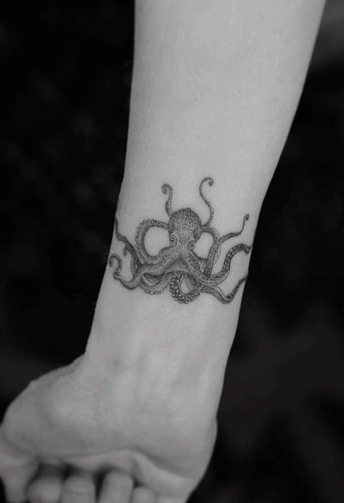 Micro-realist Octopus Tattoo