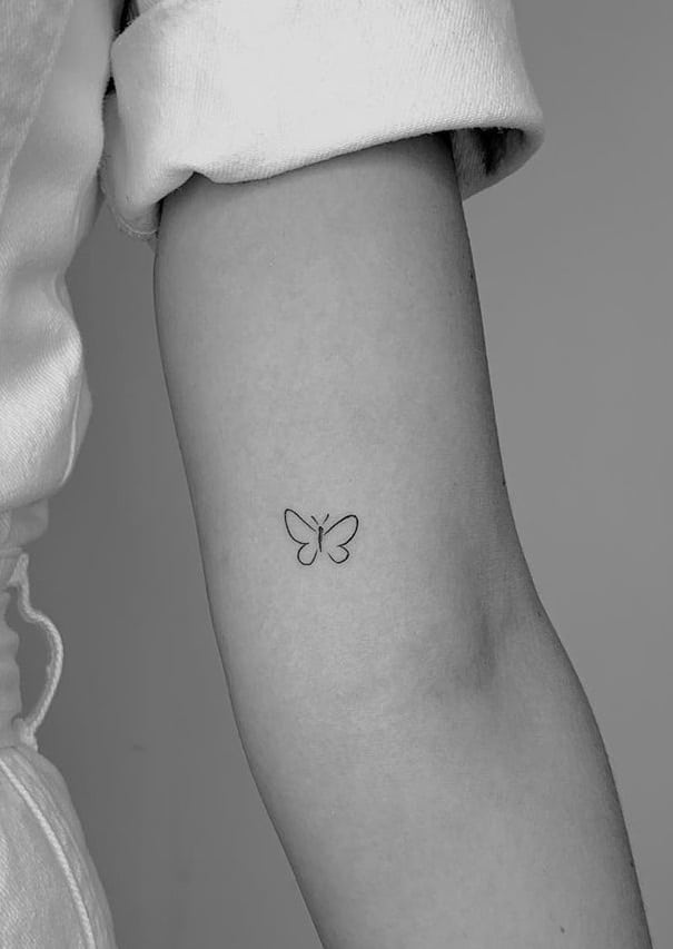 Minimalist Butterfly Tattoo