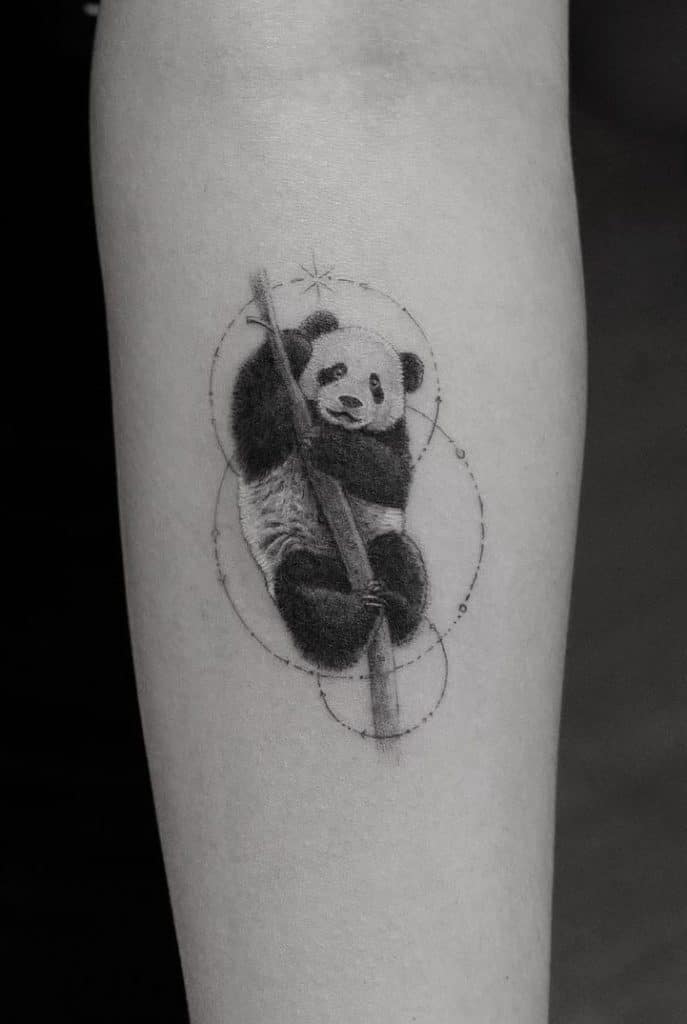 Small Panda Bear Tattoo 