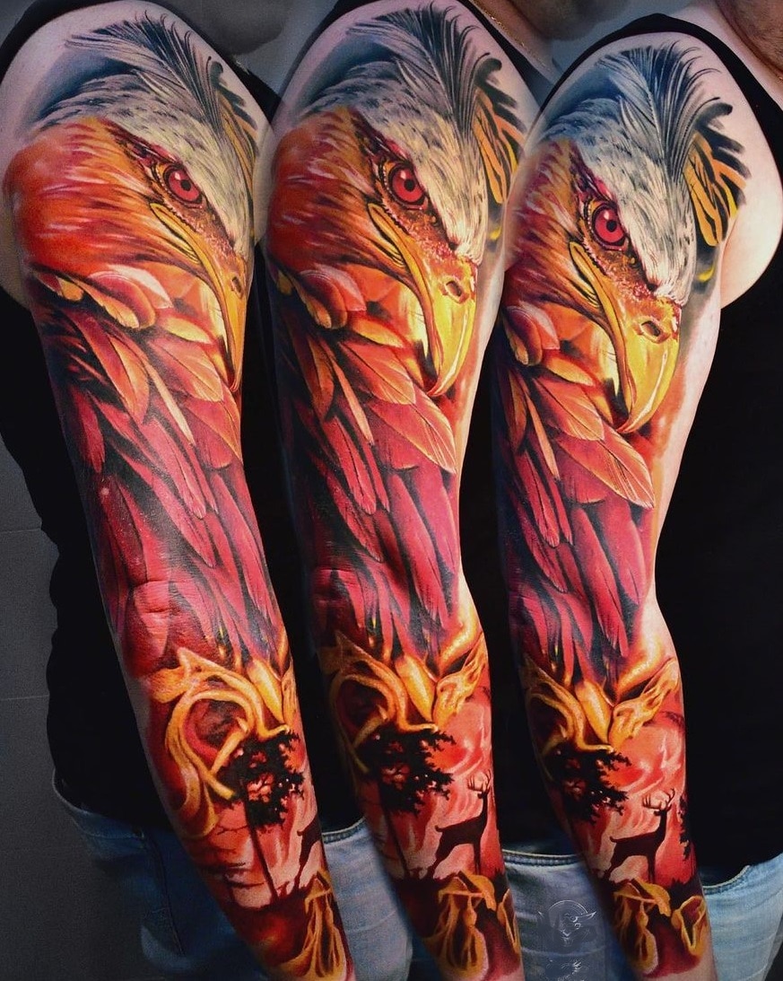 Skull and Flames In progress : Tattoos :
