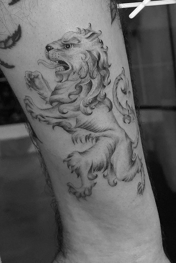 Rampant Lion Tattoo