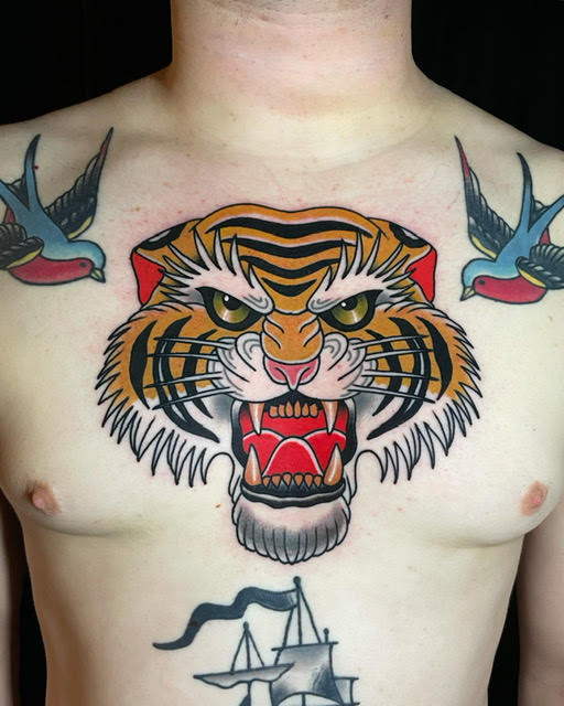 Traditional Tiger Tattoo