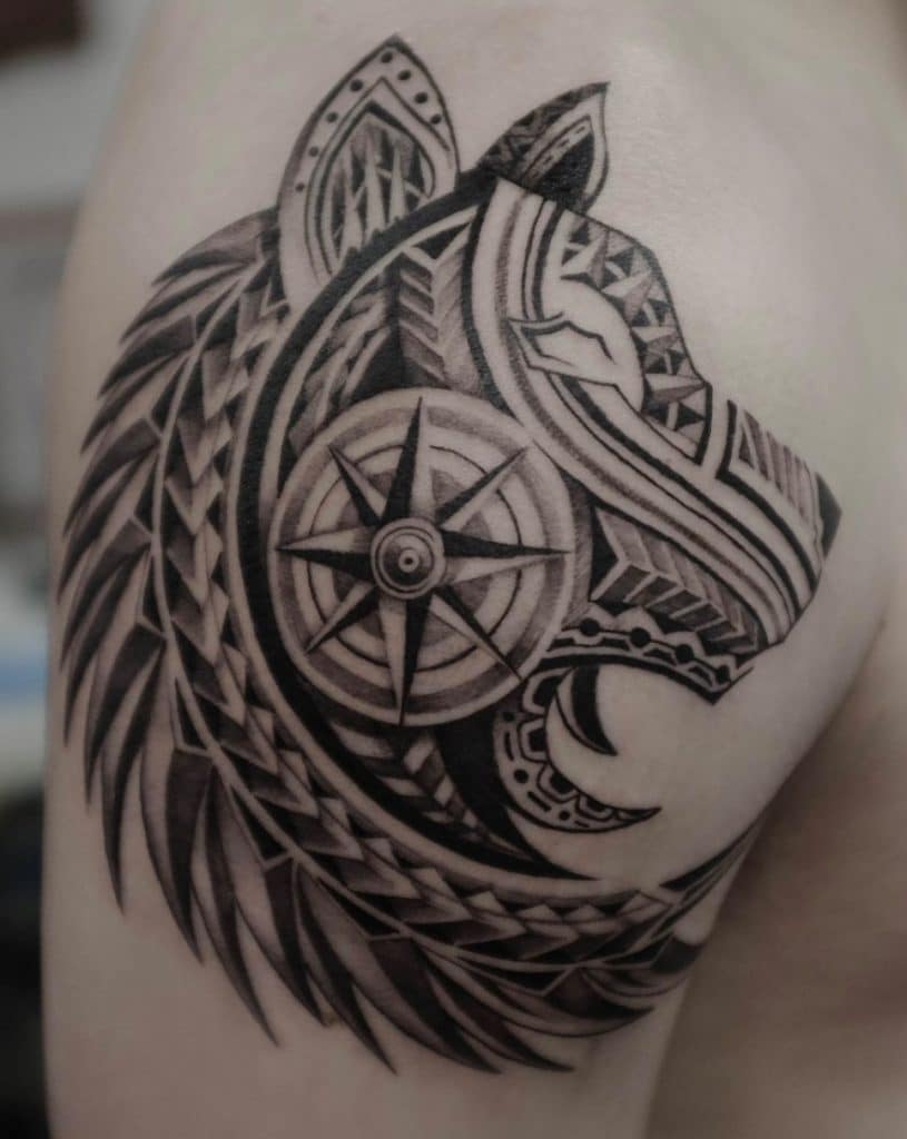 Tribal Wolf Tattoo