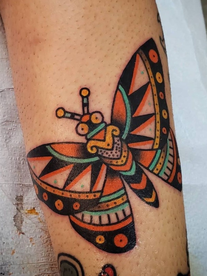 Aztec Butterfly Tattoo