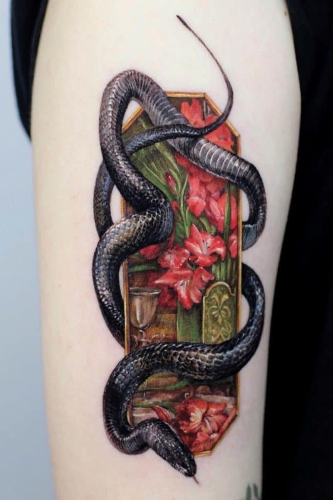 Coiled Snake Tattoo 
