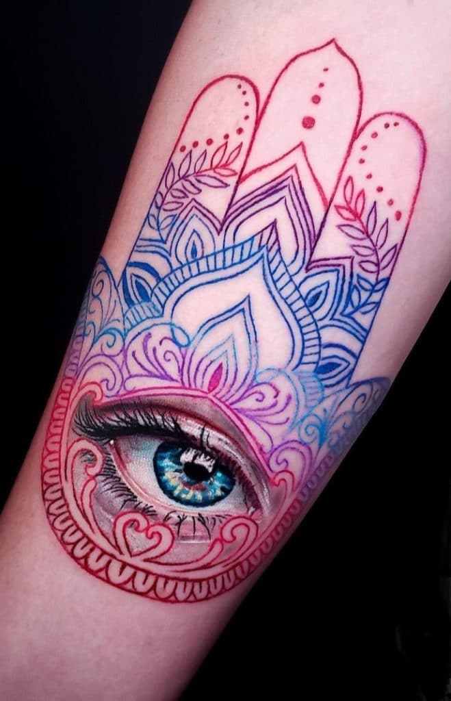 Eye of Hamsa Tattoo 