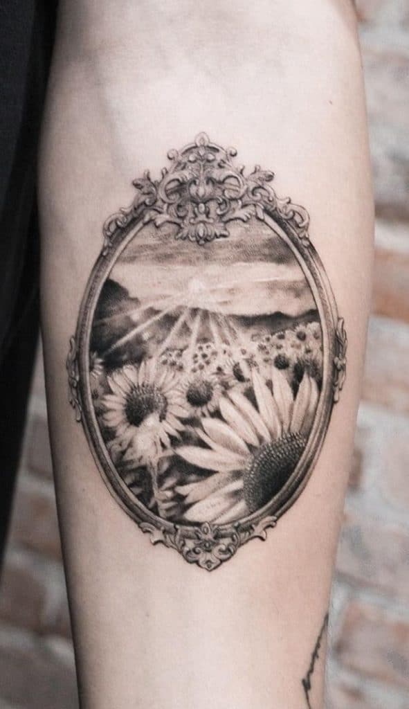 Field of Sunflowers Tattoo