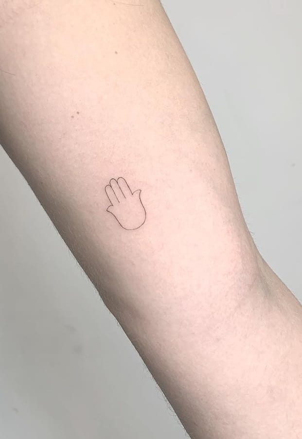 Simple Hamsa Tattoo