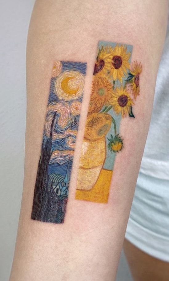 Van Gogh Sunflower Tattoo