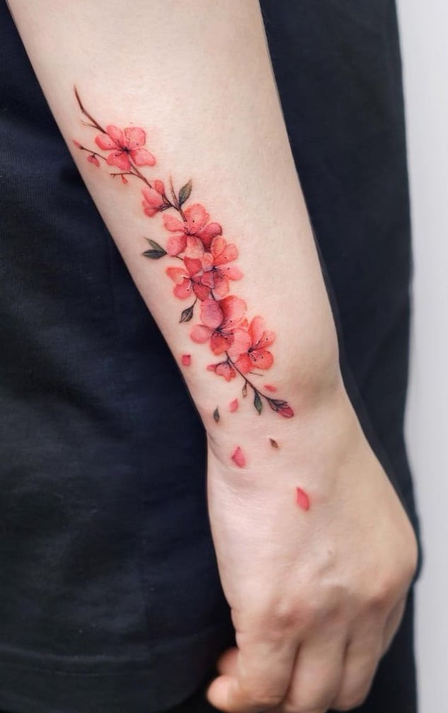 What Does a Cherry Blossom Tattoo Mean 