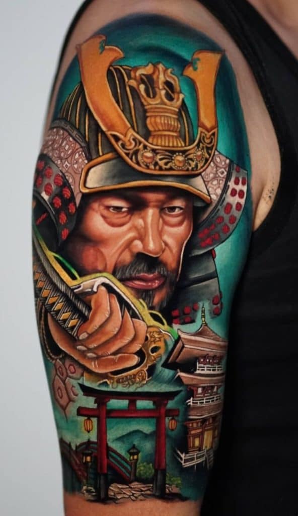 Samurai Half Sleeve Tattoo