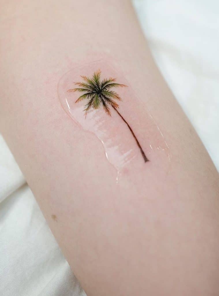 Small Palm Tree Tattoo