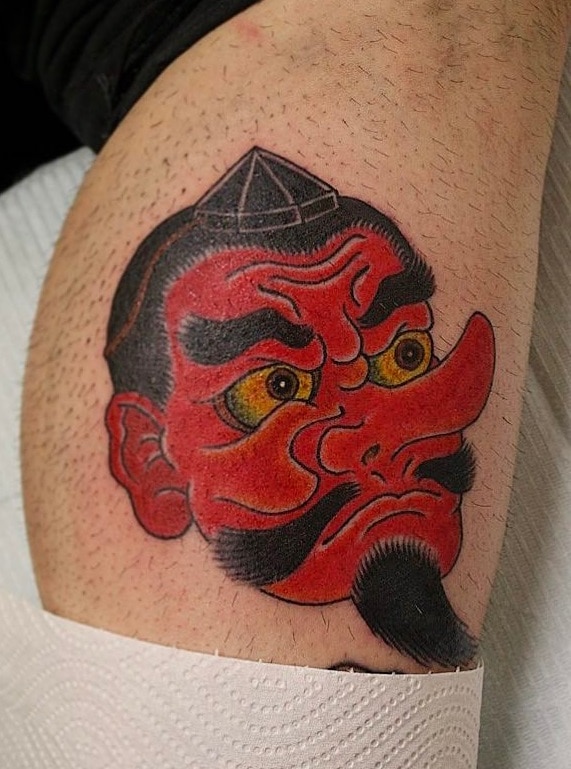 Tengu Mask Tattoo