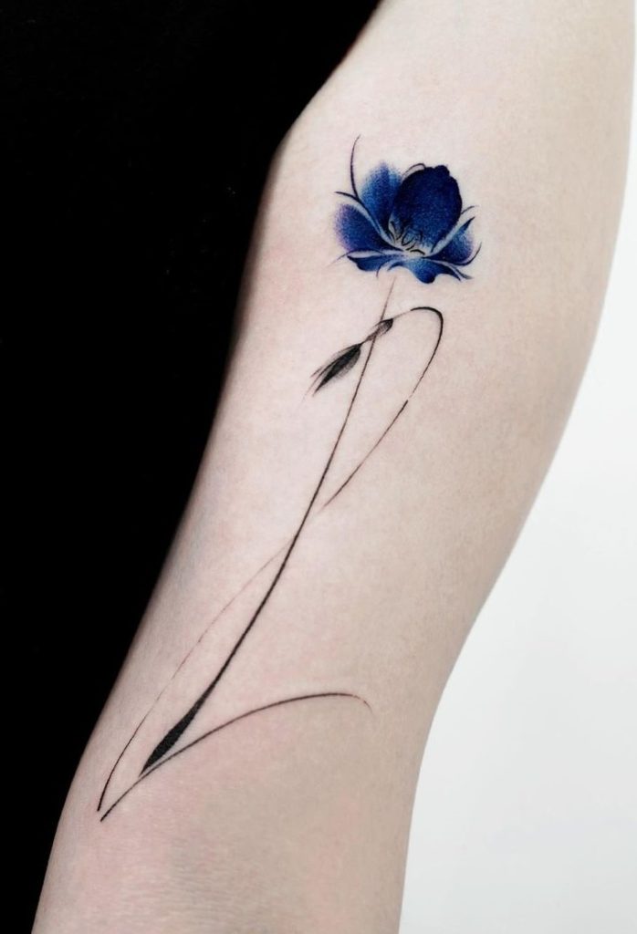 Blue Poppy Tattoo