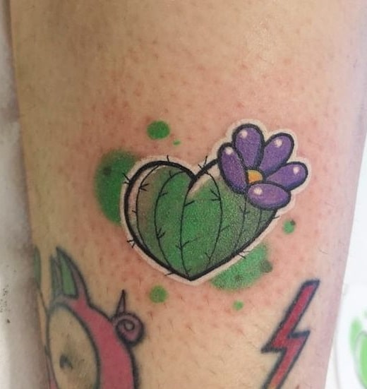Cactus Heart Tattoo