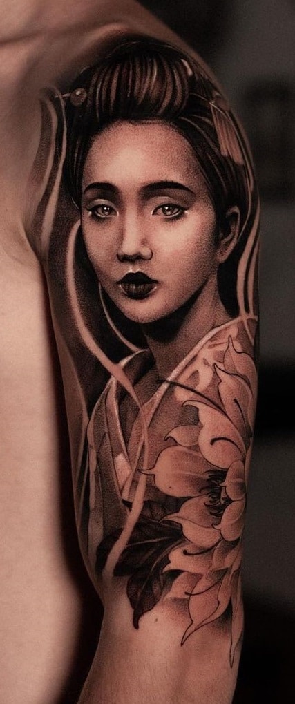 Chinese Geisha Tattoo