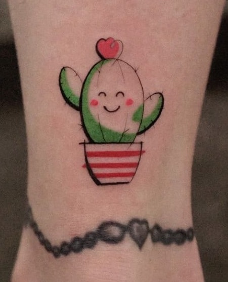Cute Cactus Tattoo