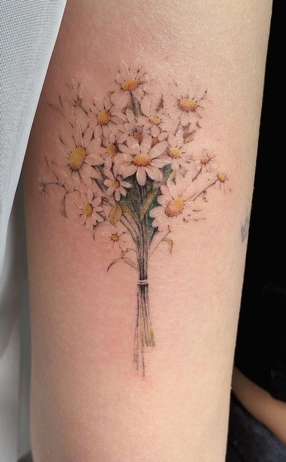 Daisy Bouquet Tattoo