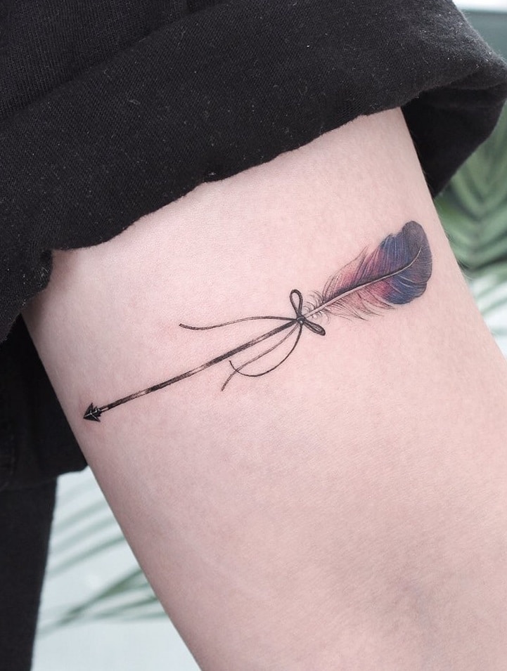 Feather Arrow Tattoo
