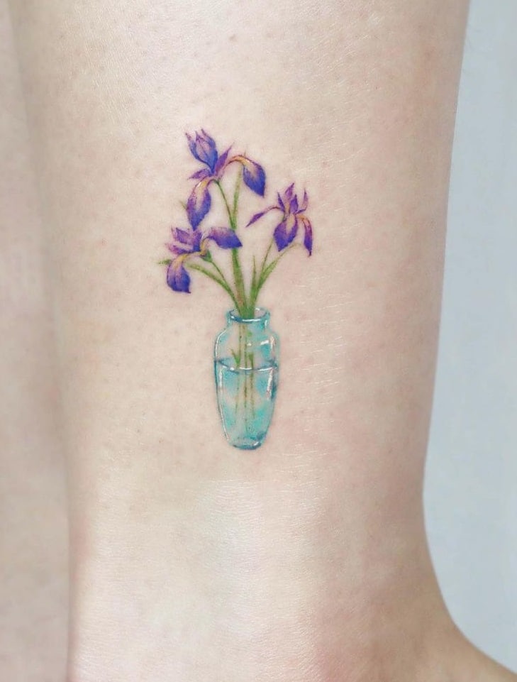 Iris Bouquet Tattoo