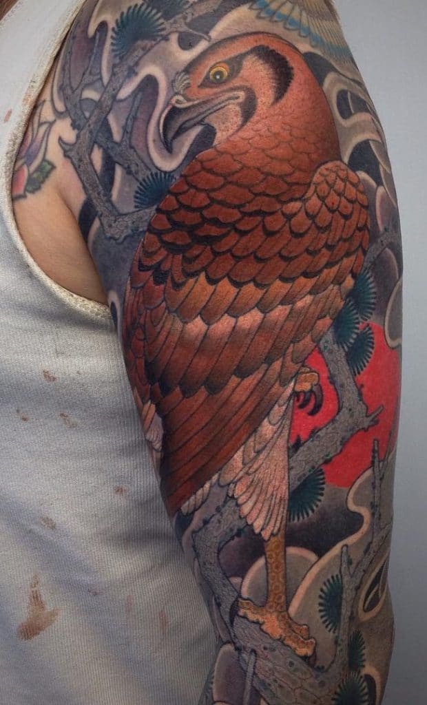 Japanese Eagle Tattoo