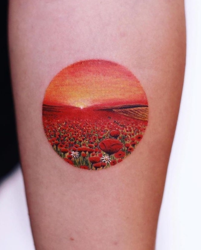 Poppy Field Tattoo