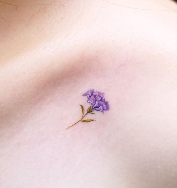 Purple Carnation Tattoo