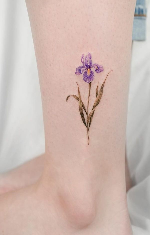 Purple Iris Tattoo