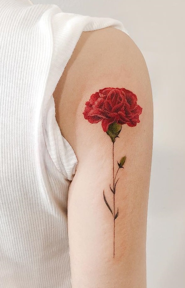 Red Carnation Tattoo