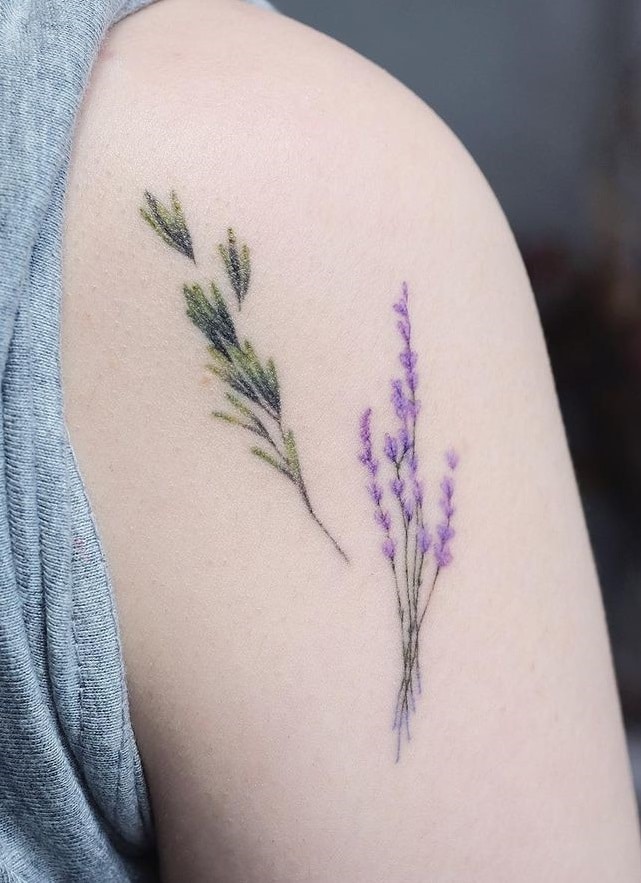 Rosemary and Lavender Tattoo