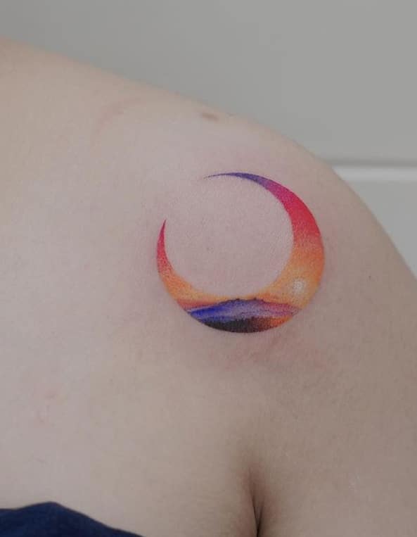 Small Sunset Tattoo