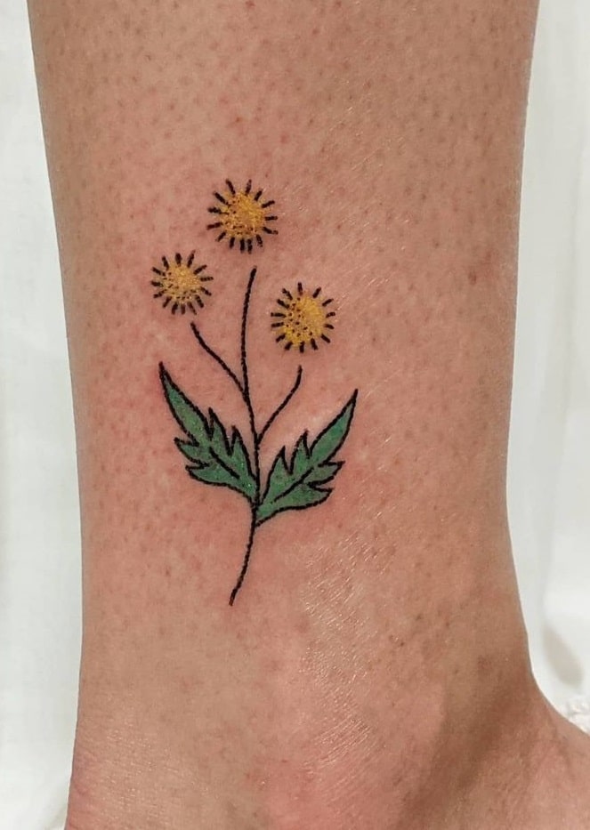 Small and Simple Dandelion Tattoo