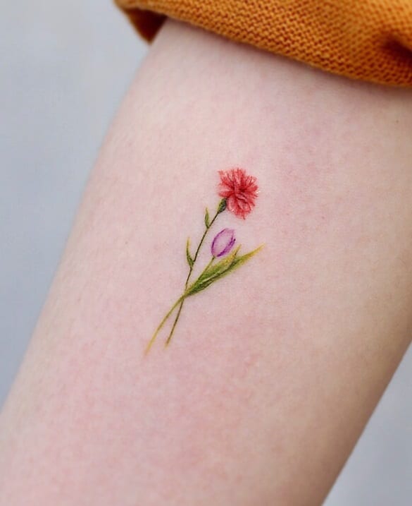 Tulip and Carnation Tattoo