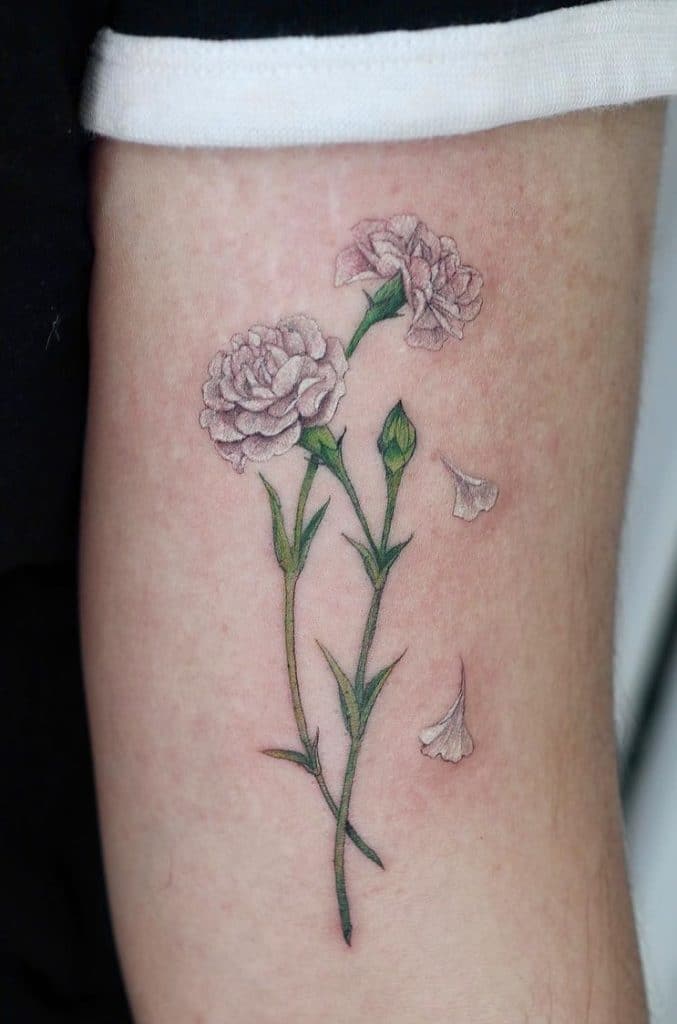 White Carnation Tattoo