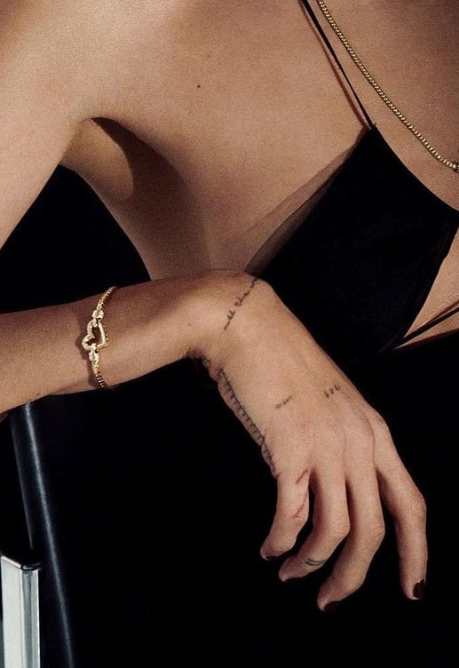 Adwoa Aboah Small Tattoos on the back of the Hand