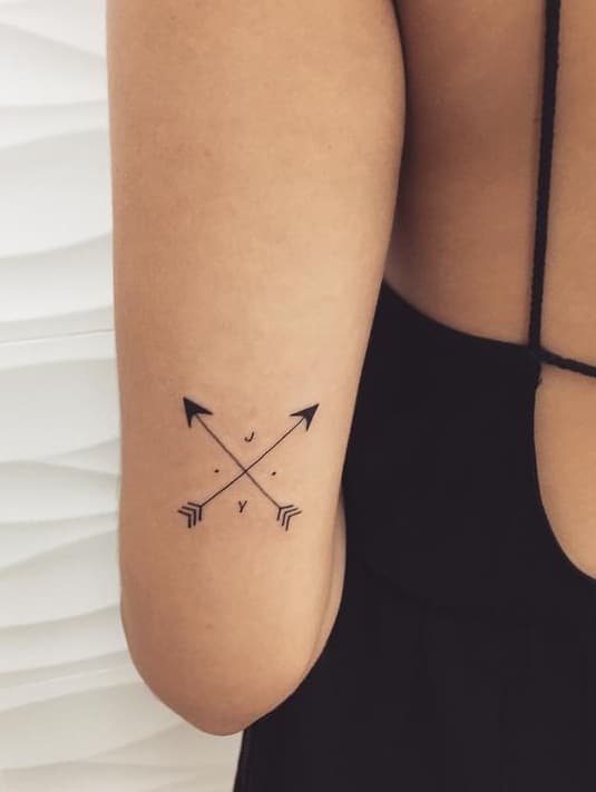 Arrow Tattoo with Initials