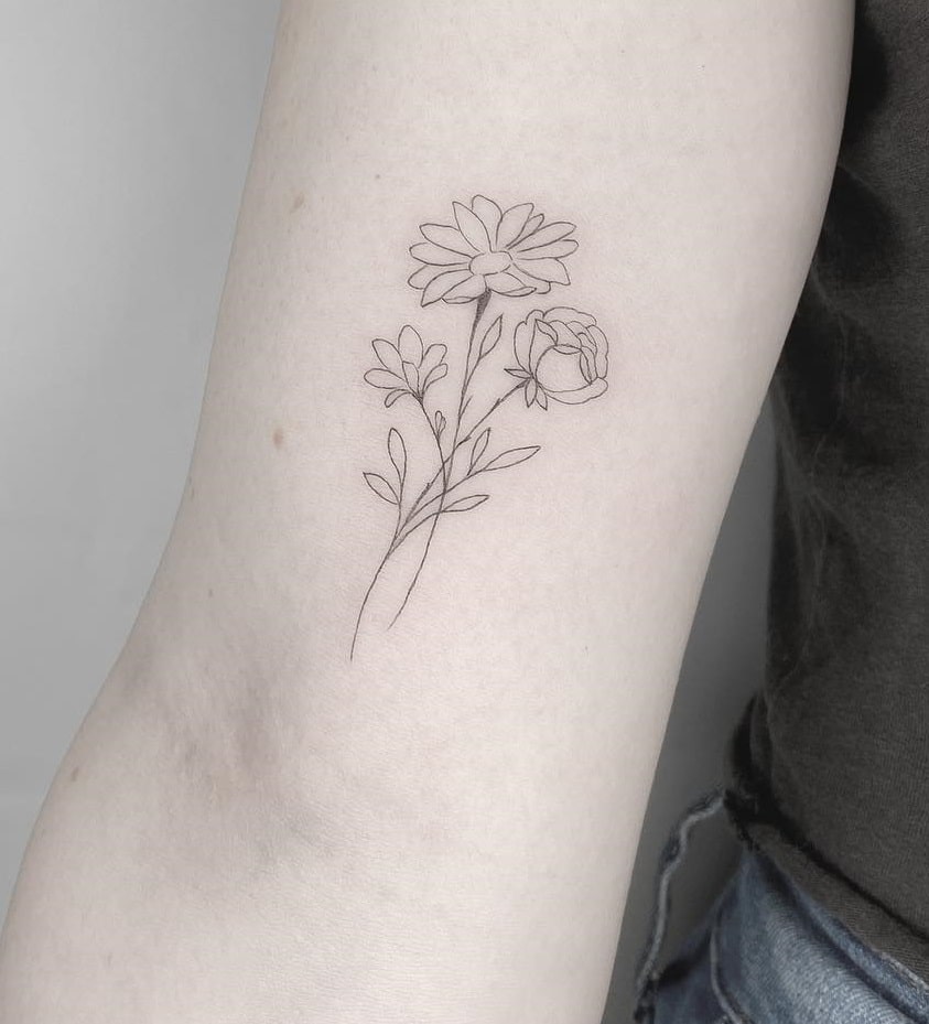 Aster with Rose Tattoo