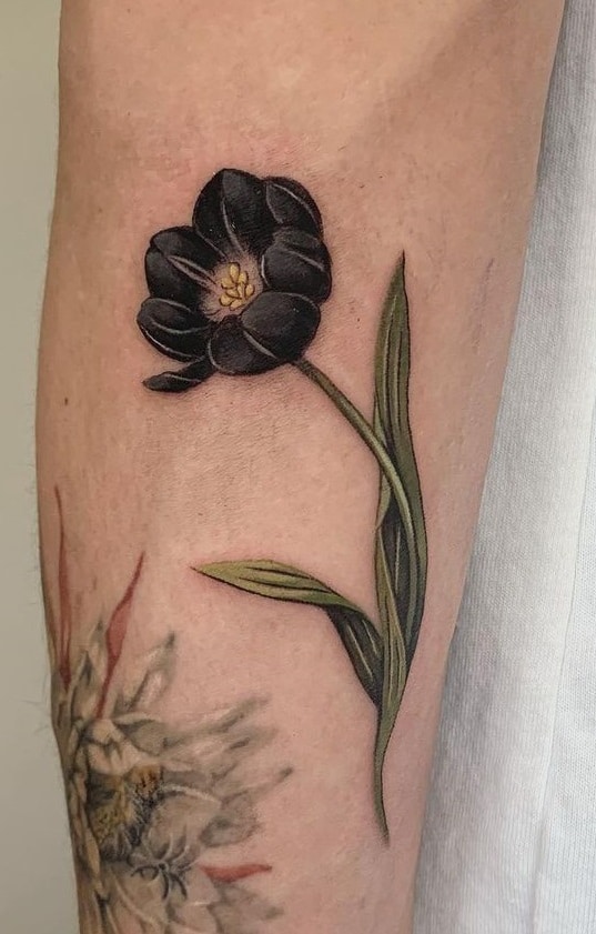 Black Tulip Tattoo 