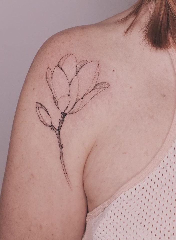 Chinese Magnolia Tattoo