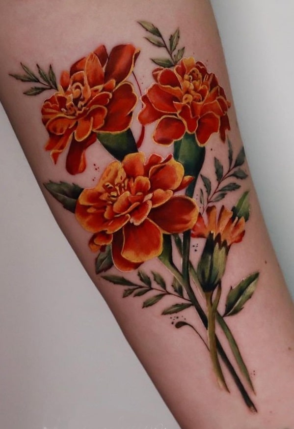 French Marigold Tattoo