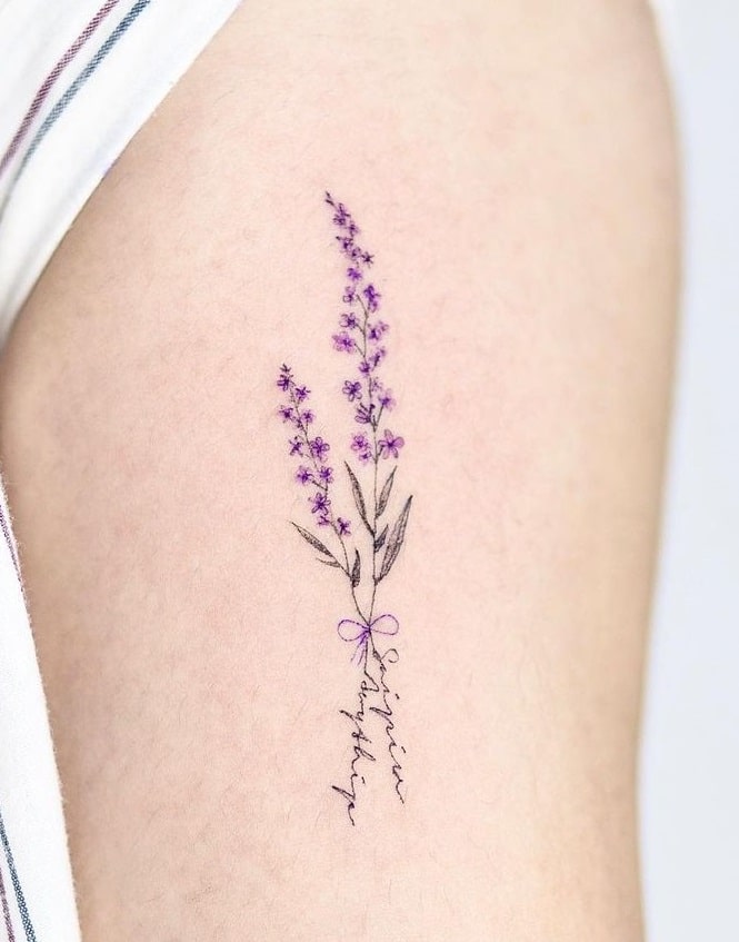 Lilac Sprig Tattoo